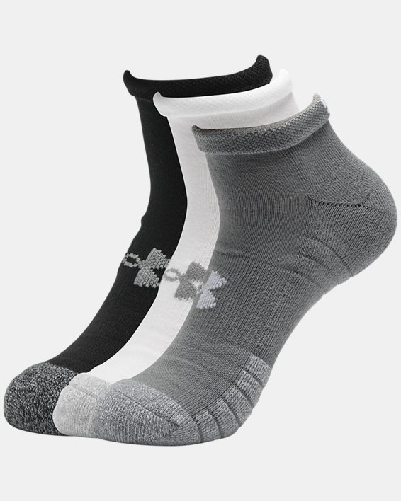 Adult HeatGear® Lo Cut Socks 3-Pack, Gray, pdpMainDesktop image number 0